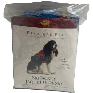 Dog Coat Premier Pet Winter Ski Jacket Size Large Blue Red New In Package